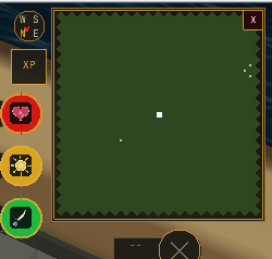 Guardfall’s minimap rotates with the camera and supports click-to-walk navigation.